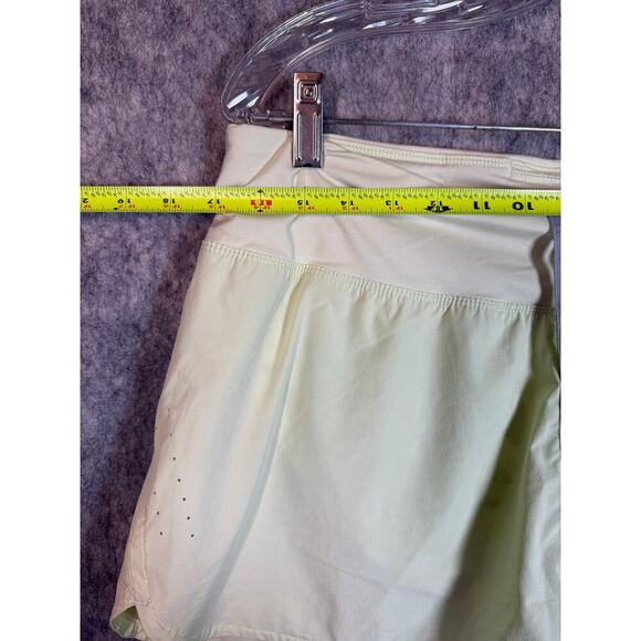 Nike Dri-Fit Womens Neon Yellow Drawstring Lined 3" Athletic Running Shorts - XL - Picture 6 of 8